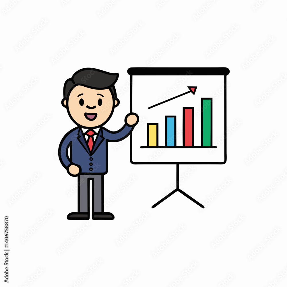 businessman with graph businessman with graph