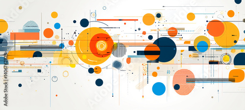 Obraz na płótnie Medical abstract geometric background with flat icons and symbols. Abstract background with hexagon shape and digital technology concept w salonie