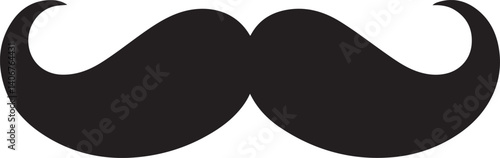 Classic Mustache Black Vector – Vintage Beard & Facial Hair Icon Set