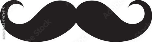 Classic Mustache Black Vector – Vintage Beard & Facial Hair Icon Set