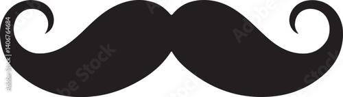 Classic Mustache Black Vector – Vintage Beard & Facial Hair Icon Set