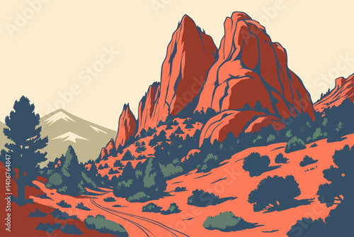 Abstract rocks at Garden of the Gods – Colorado, USA
