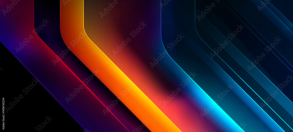 Blue Defocused Blurred Motion Abstract Background, Empty cosmic background. Blurred dark violet sky abstract texture.
