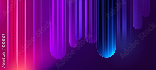 abstract geometric background of colorful maze, trendy horizontal wallpaper of tangled tubes Abstract gradient colorful background with grainy texture