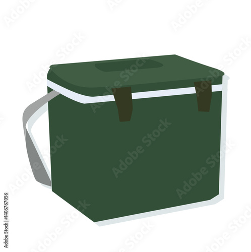 cooler box. vector illustration.Cooler boxes. Summer ice bag camping beach picnic, 