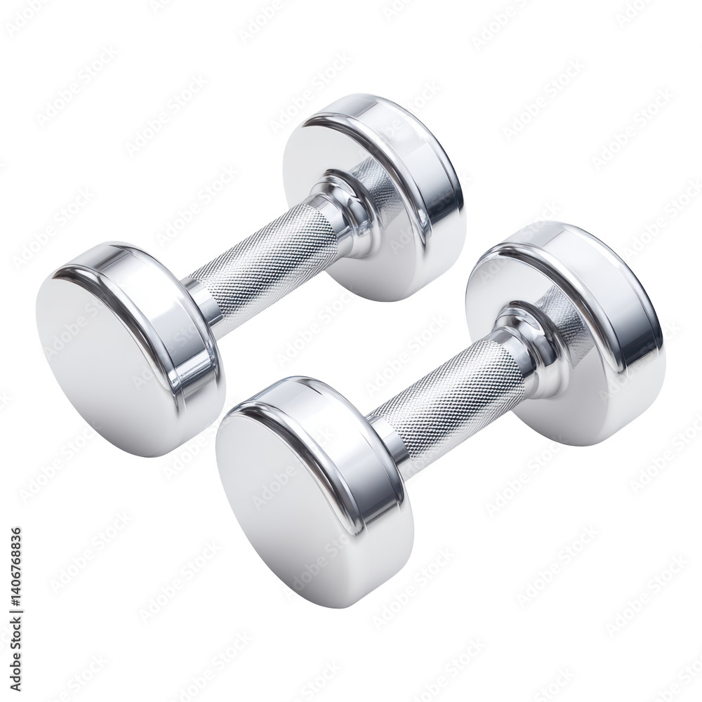 Shiny Chrome Dumbbells for Home Gym Fitness Equipment and Workout Accessories Shiny Chrome Dumbbells for Home Gym Fitness Equipment and Workout Accessories