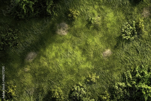 Lush green forest floor