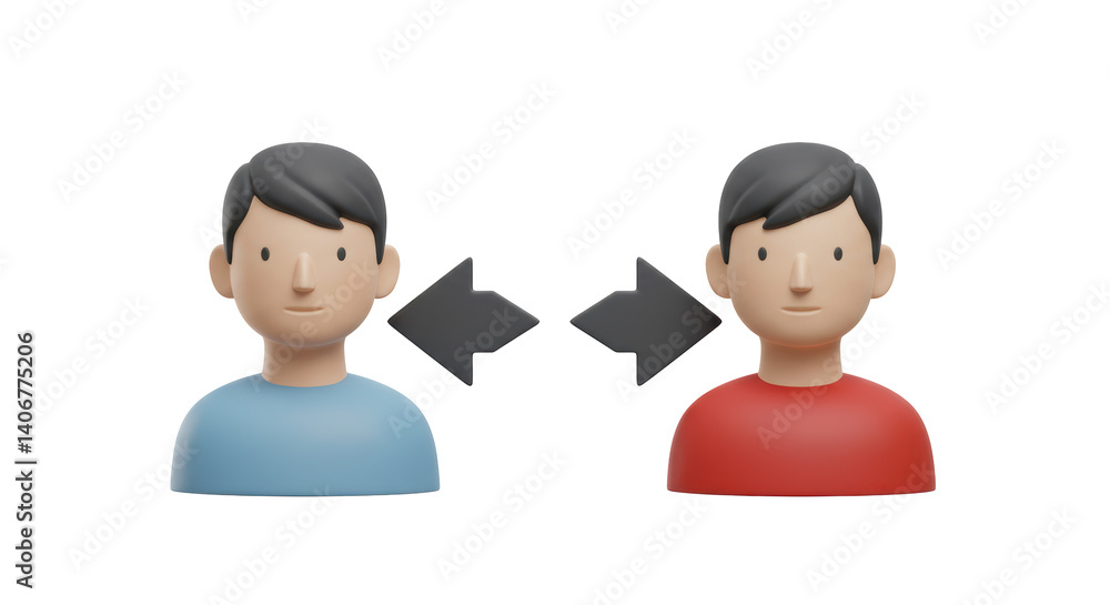 Isolated People Exchanging Arrows Isolated People Exchanging Arrows
