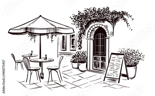 City cafe in the Paris
