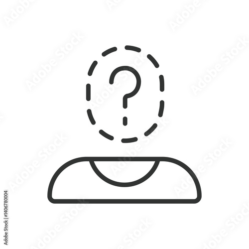 Anonymity, icon in line design. Anonymity, privacy, anonymous, private data, secure browsing, online privacy, digital anonymity on white background vector. Anonymity, editable stroke icon
