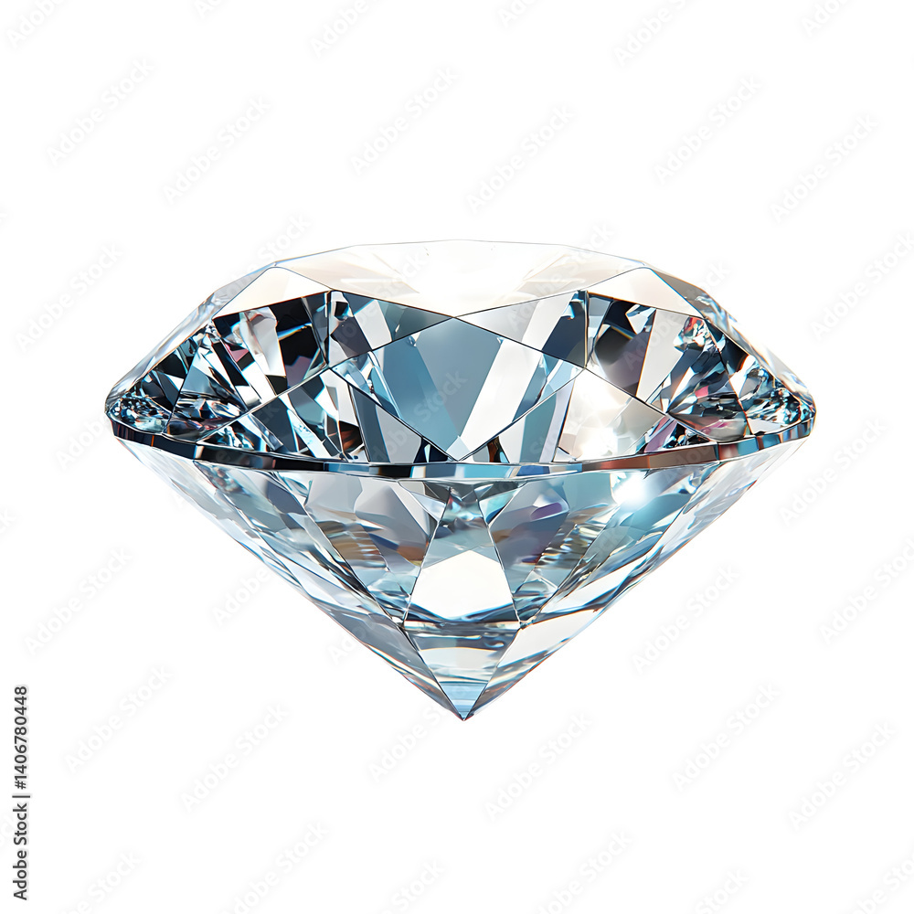 Close-up of a radiant, flawless round brilliant cut diamond. Close-up of a radiant, flawless round brilliant cut diamond.