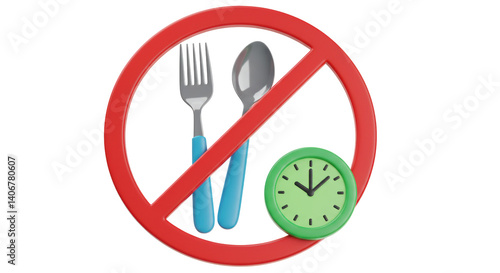 Isolated Intermittent Fasting Concept