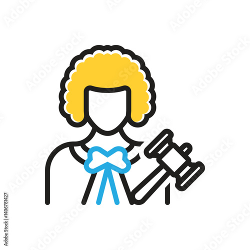 Multi color icon for  lawyer