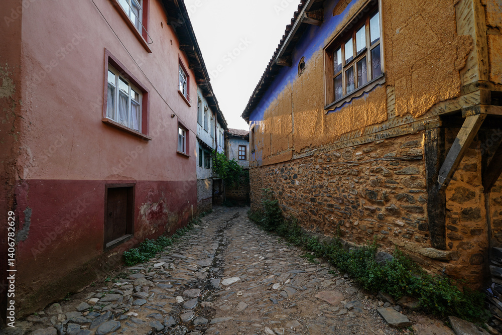 Fototapeta premium Old building in Cumalikizik Village, Bursa, Turkiye