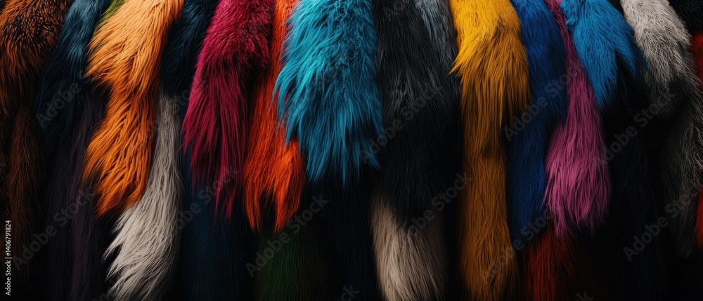 Colorful Faux Fur Display Colorful Faux Fur Display