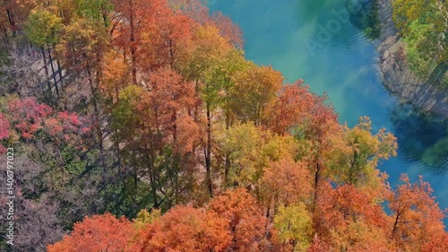 Aerial photography of Wuhan's late autumn city scenery
