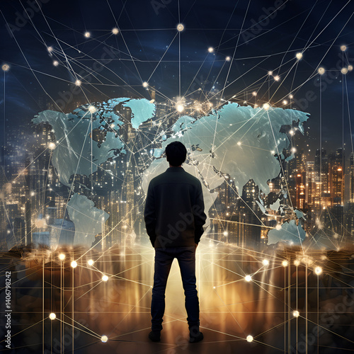 businessman and technology