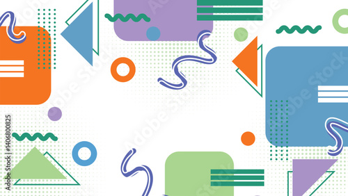 Modern abstract background with memphis elements for Background Slide Business Card etc