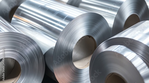 Wallpaper Mural Close up of rolls of steel and aluminum plate high res Torontodigital.ca