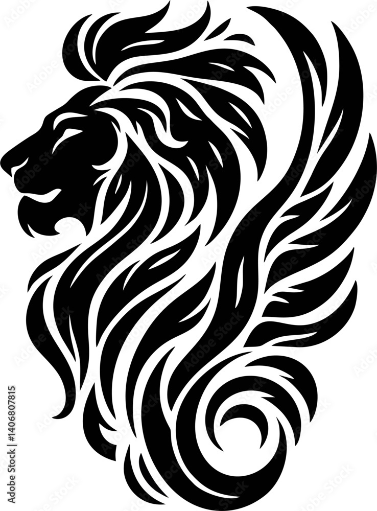 Tribal Lion Tattoo Design Tribal Lion Tattoo Design