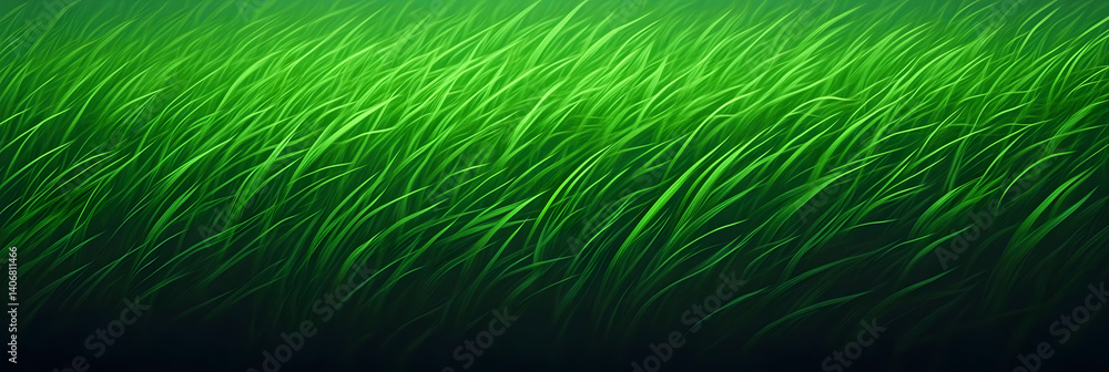 Vibrant Green Grass Blowing Gently in Breeze Vibrant Green Grass Blowing Gently in Breeze