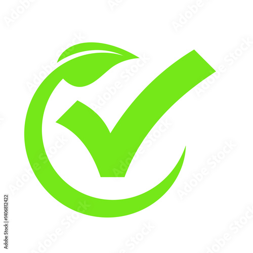 Eco-Friendly Check Mark Symbol
