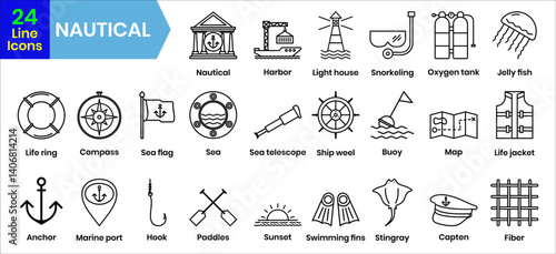 nautical icon element for design