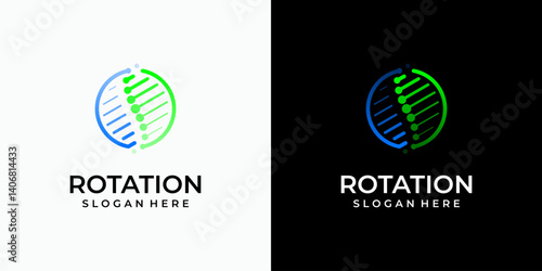 S letter shape circle helix vector logo design with modern, simple, clean and abstract style. Icon for business, research, science and personal branding.