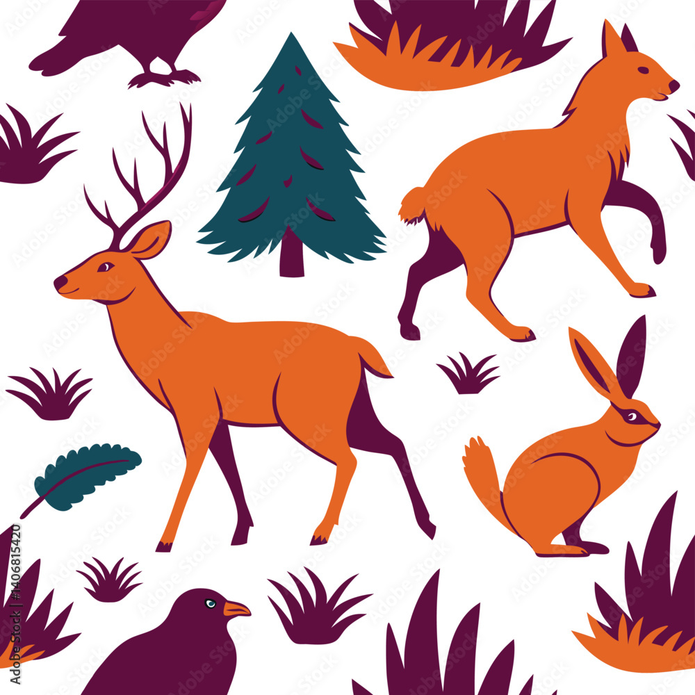 This artistic pattern reflects the beauty and complexity of animals, carefully crafted for seamless tiling. This artistic pattern reflects the beauty and complexity of animals, carefully crafted for seamless tiling.