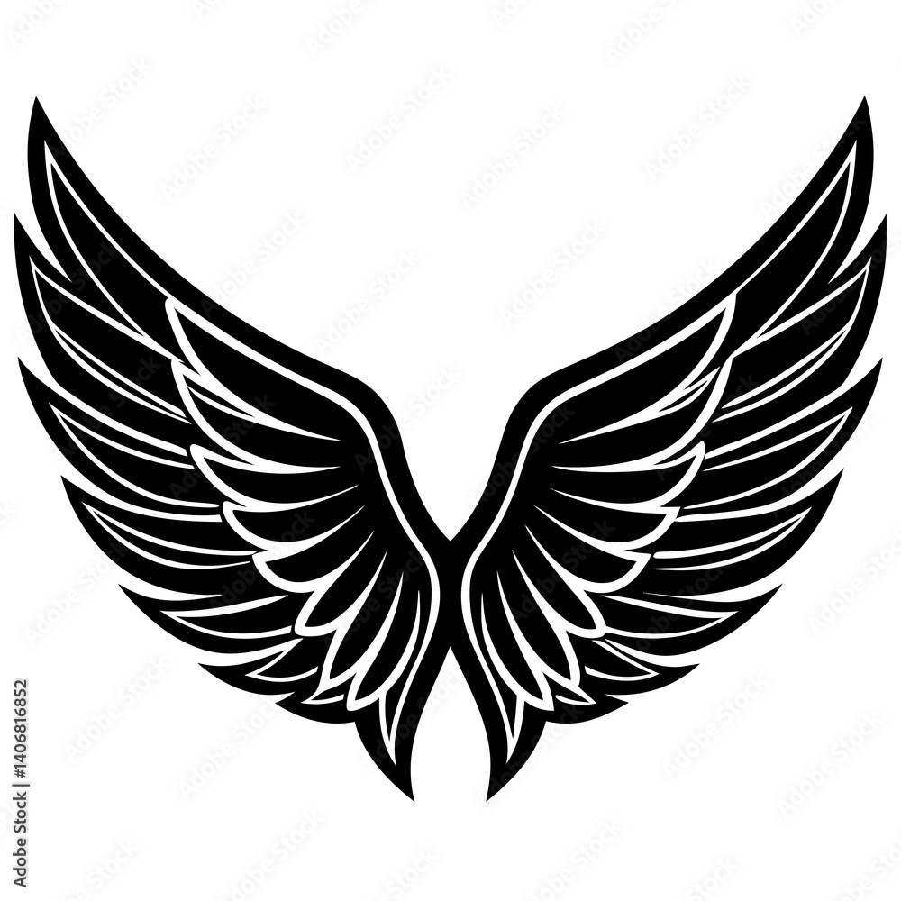 Obraz premium wings vector illustration