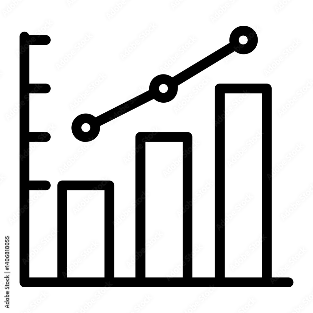 Bar Chart Line icon Bar Chart Line icon