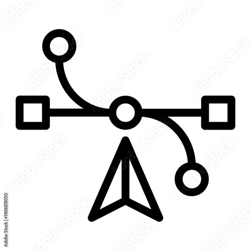 Bezier Tool Line icon