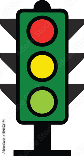 Traffic light signals design vector illustration, Traffic Light vector art, image, 