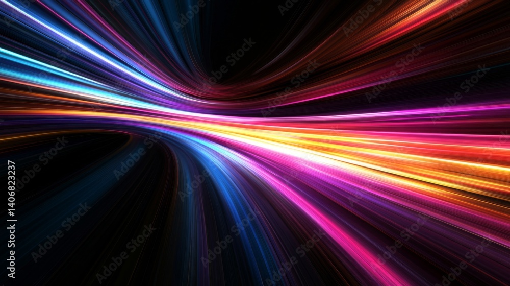 Abstract Colorful Light Trails and Speed Motion Abstract Colorful Light Trails and Speed Motion