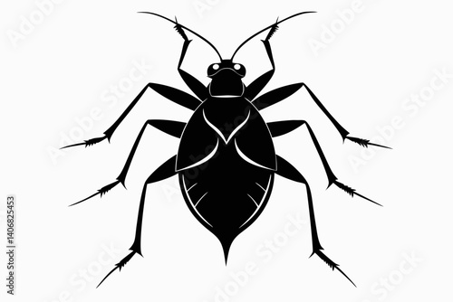 aphid silhouette line art vector illustration