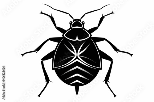 aphid silhouette line art vector illustration