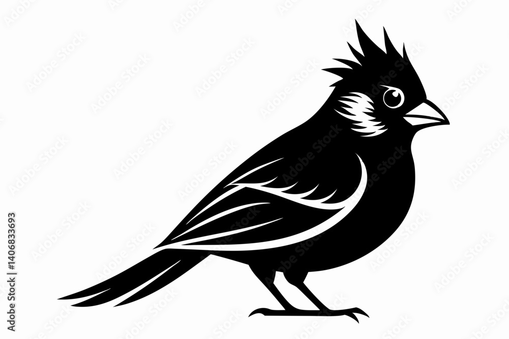 cardinal silhouette line art vector illustration cardinal silhouette line art vector illustration