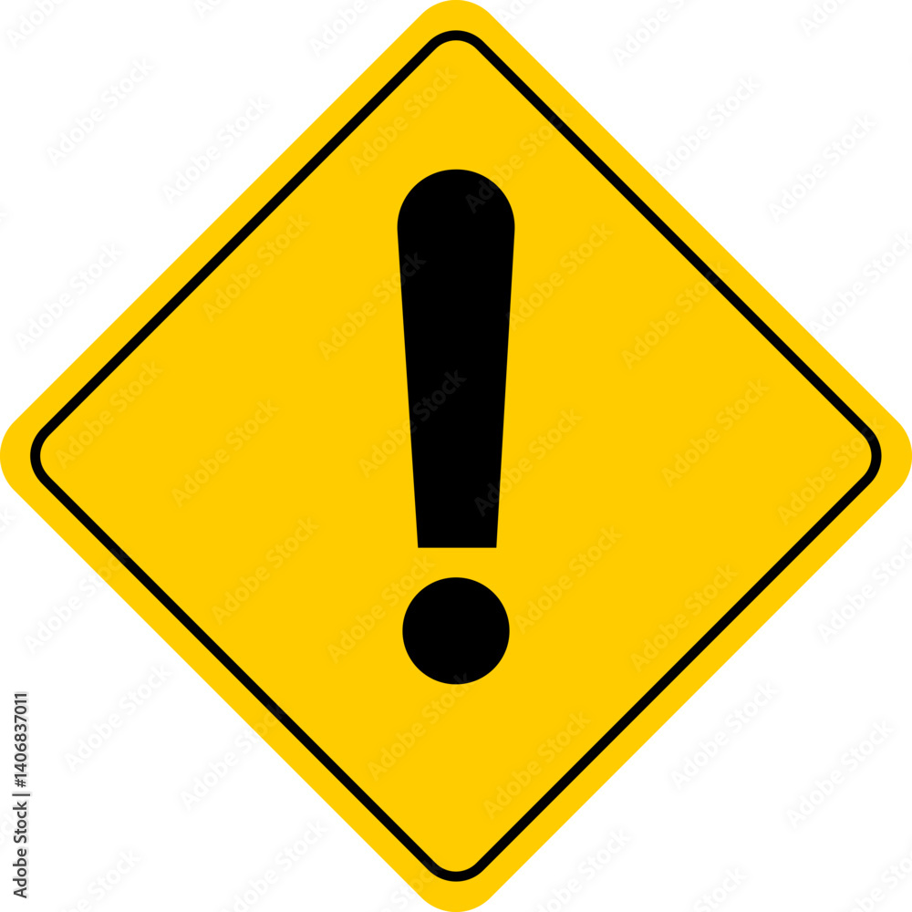 Traffic Signs and Rules 1 Yellow Exclamation Hazard Icon Traffic Signs and Rules 1 Yellow Exclamation Hazard Icon