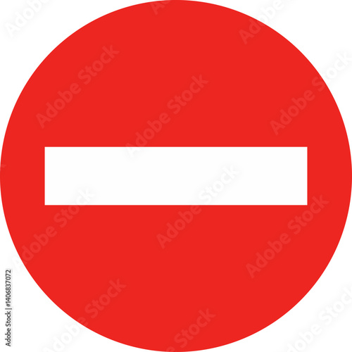 Traffic Signs and Rules 1  Simple red prohibition sign