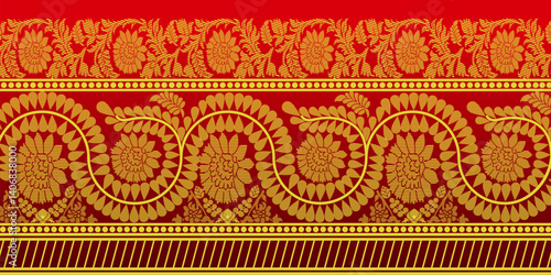 beautiful graphic saree design and this sari design is in Indian style which is for textile fashion industry and it can be used as wallpaper backdrop and website bg this style is originated in india 