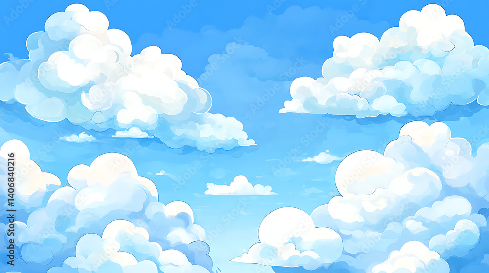 A blue sky with white clouds A blue sky with white clouds