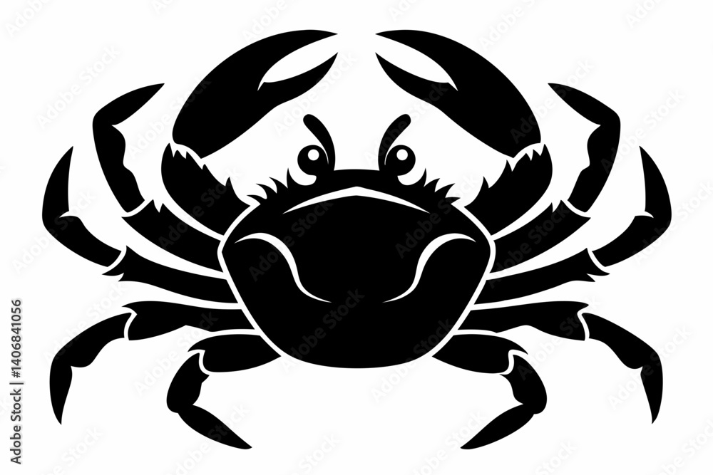 crab silhouette line art vector illustration crab silhouette line art vector illustration