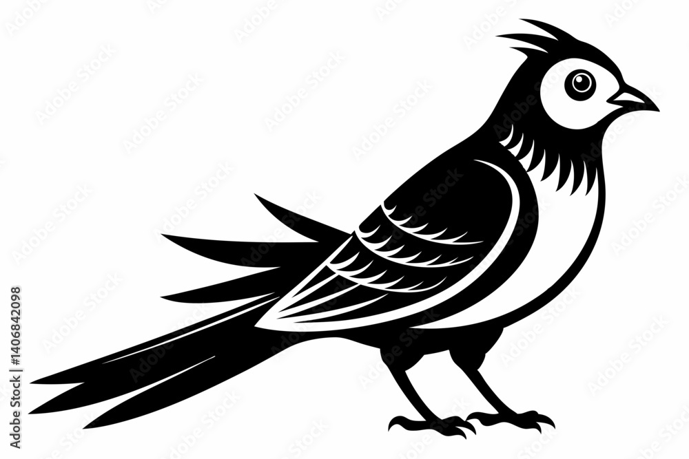 cuckoo silhouette line art vector illustration cuckoo silhouette line art vector illustration
