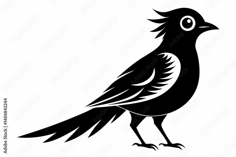 cuckoo silhouette line art vector illustration cuckoo silhouette line art vector illustration