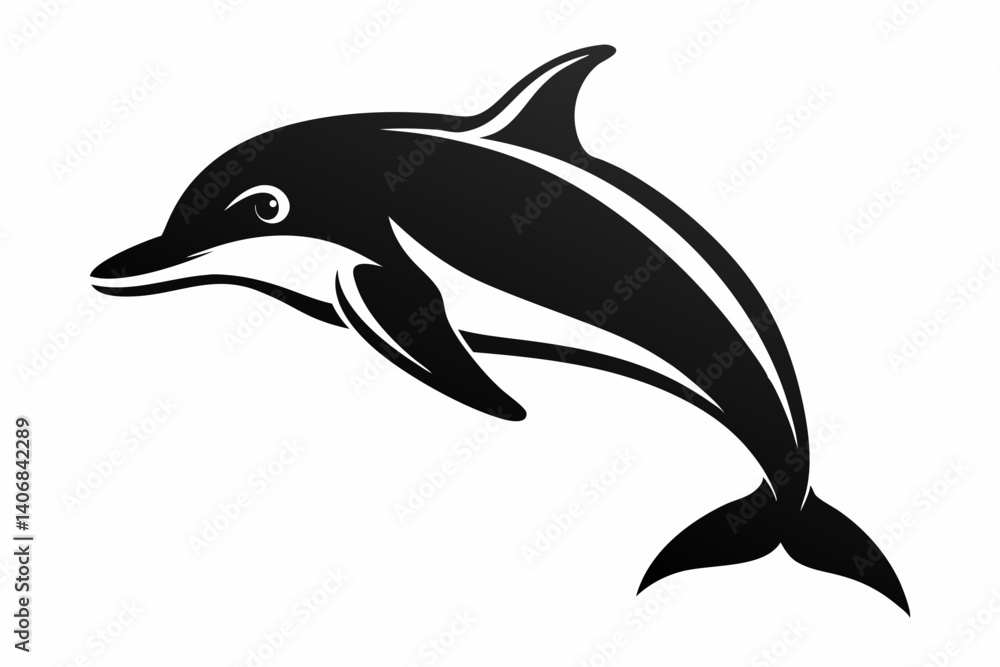 dolphin silhouette line art vector illustration dolphin silhouette line art vector illustration