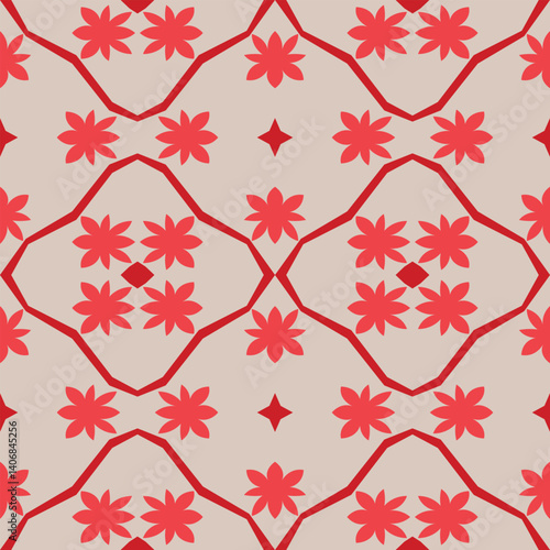 Austrian Sampler Pattern: Pink Floral Motif
