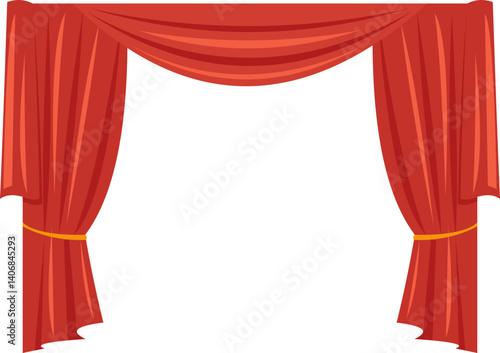 Theatre Curtain Illustration