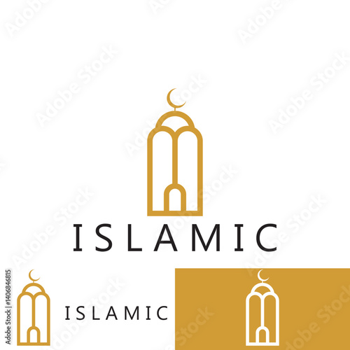 islamic icon vector logo illustration template design