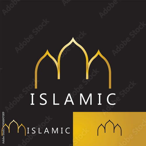 islamic icon vector logo illustration template design