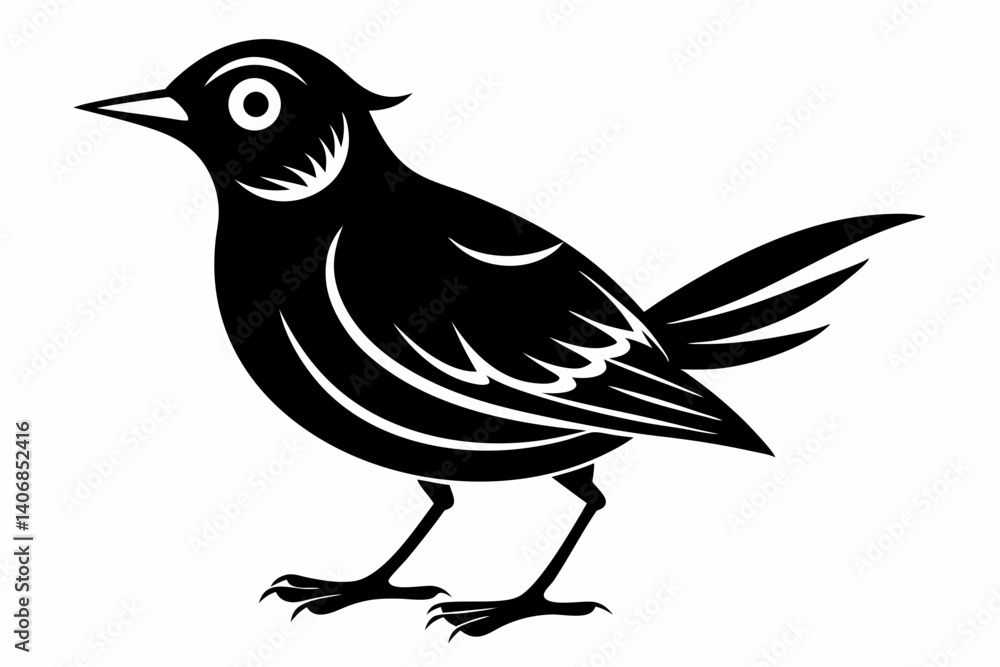 lark silhouette line art vector illustration lark silhouette line art vector illustration